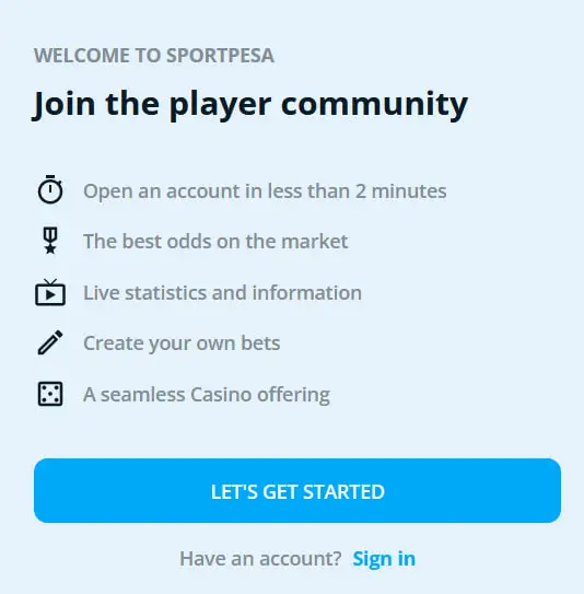 Registration Sportpesa